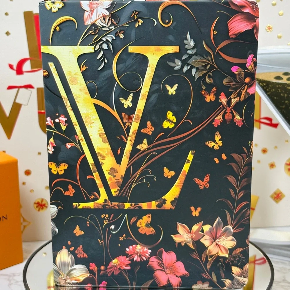 A-1CS-1A: NOTEBOOK: Brown & Gold Featuring a Majestic Floral Arrangement, NWOT